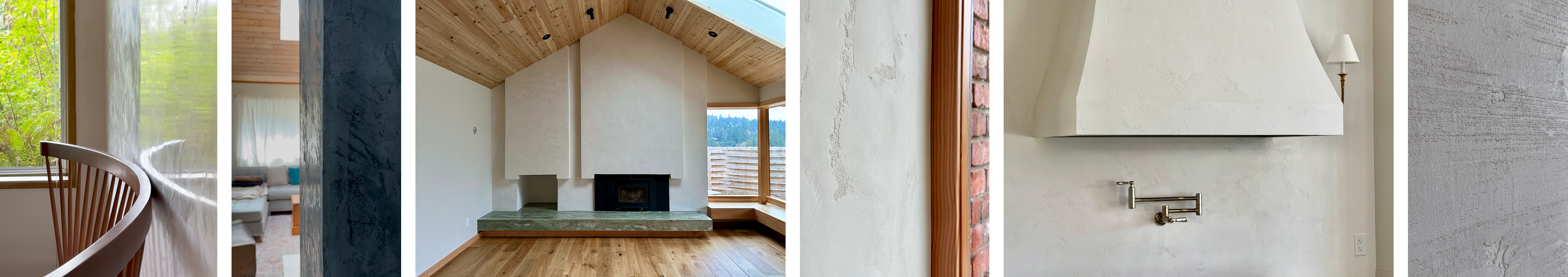 A sequence of decorative plaster projects